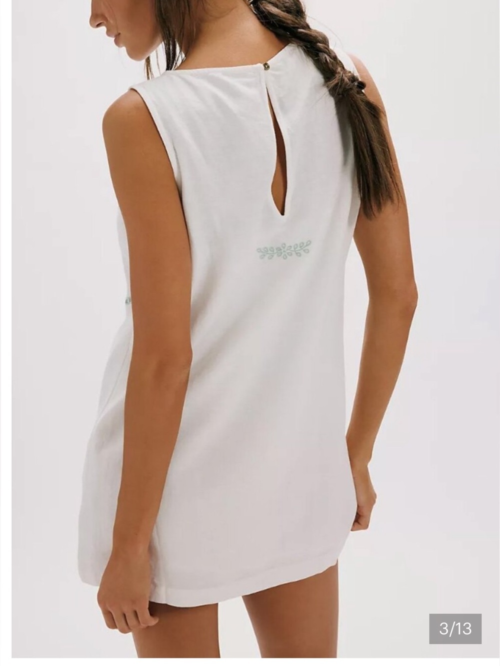 new Free People Electric Garden mini shift dress in ivory combo - Picture 2 of 9